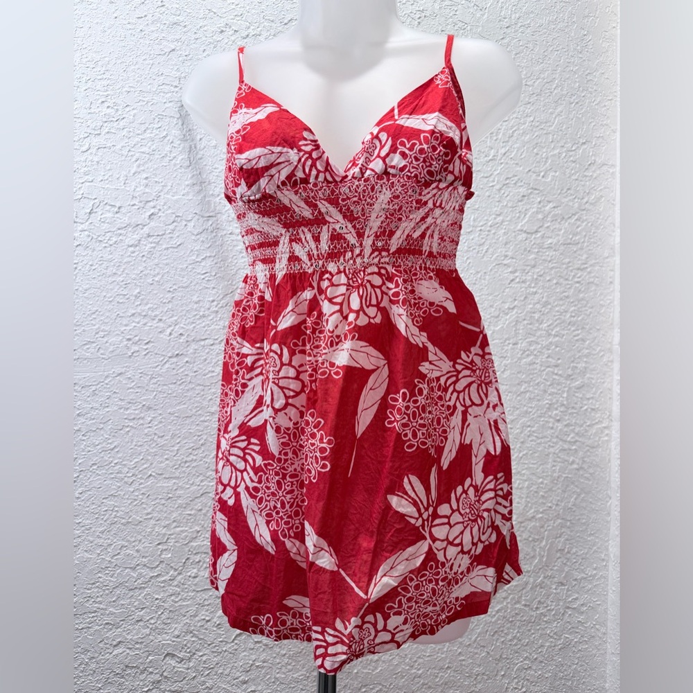 Red Floral Spaghetti Strap Camisole - Picture 2 of 12